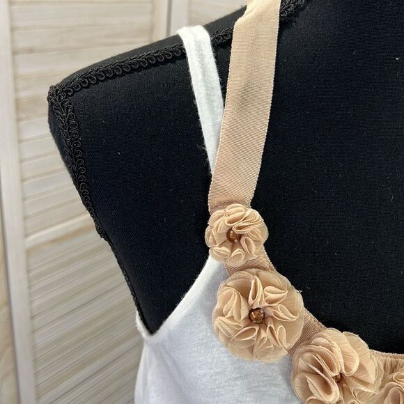 Anthropologie Deletta Dimensional Flower bubble Tank Top Small - Picture 5 of 12